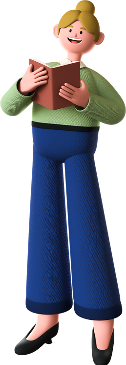 Simple Friend 3D Female Teacher With Object 01
